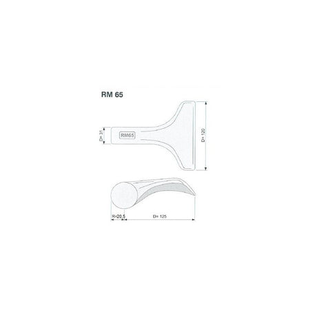 Mazza trinciasarmenti rm65 agrimaster - Foro: 25,5