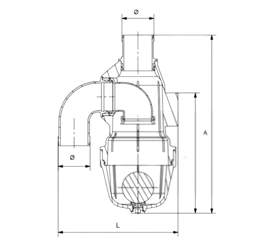 Valvola a sifone D.60