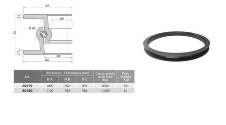 Ralla diametro 1100 h.90
