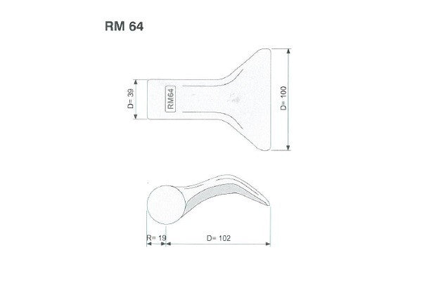 Mazza trinciasarmenti rm64 agrimaster