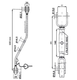 Kit attacco a tre punti per kubota
