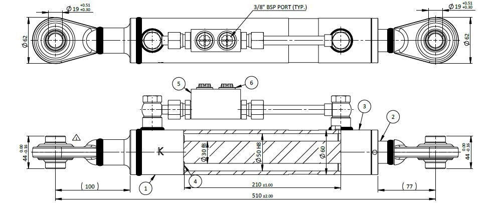 Terzo punto idraulico 50x30x210 sn19 - mk