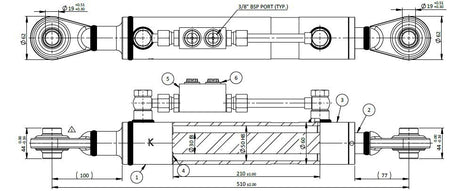 Terzo punto idraulico 50x30x210 sn19 - mk