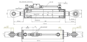 Terzo punto idraulico 80x40x280 sn26 - mk