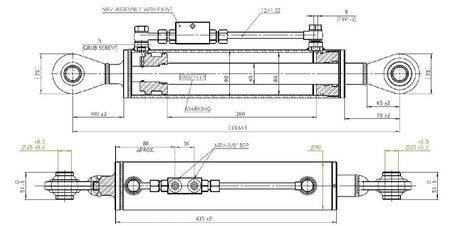 Terzo punto idraulico 80x40x280 sn26 - mk