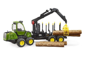 John Deere 1210e forwarder trasporto 4 tronchi c/braccio meccanico Bruder - 02133 Bruder
