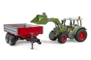 Trattore Fendt vario 211 con benna e rimorchio Bruder