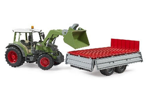 Trattore Fendt vario 211 con benna e rimorchio Bruder