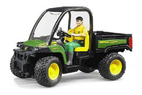 John Deere gator 855d con figura Bruder