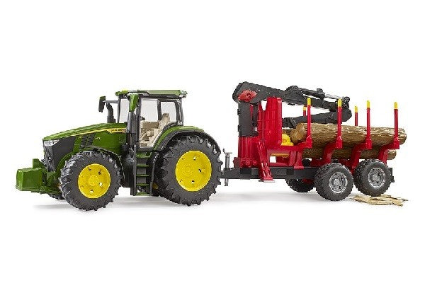 Trattore John Deere 7r 350 con rimorchio trasporto tronchi Bruder