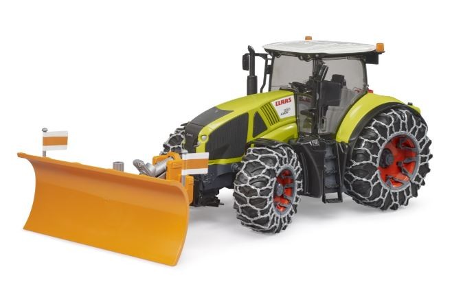 Trattore Claas Axion 950 con catene e spalaneve Bruder - 03018