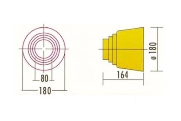Controcuffia soffietto 180/218n D.180