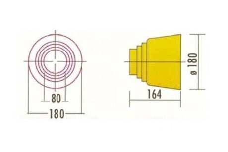 Controcuffia soffietto 180/218n D.180