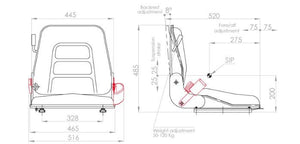 Sedile carrello mul001m