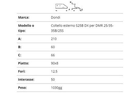 Zappetta scavafossi dondi est 210-60 DX