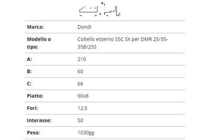 Zappetta scavafossi dondi est.210-60 SX