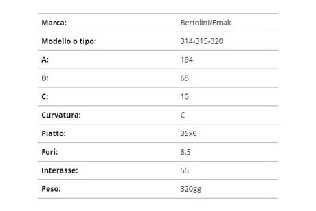 Zappetta bertolini 315/320