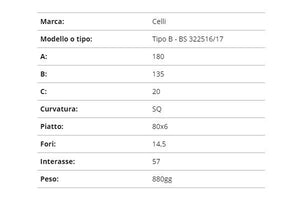 Zappetta celli tipo b-bs 322516/17 (squadrata)