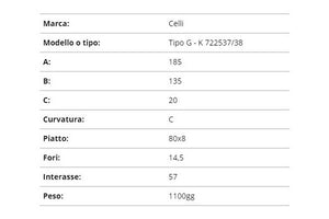Zappetta celli tipo g-k 722537/38 (curva)