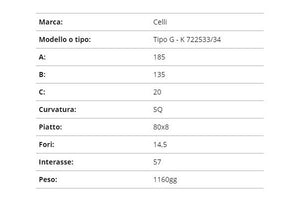 Zappetta celli tipo g-k 722533/34 (squadrata)