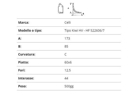 Zappetta celli kiwi hv-hf 522606/7