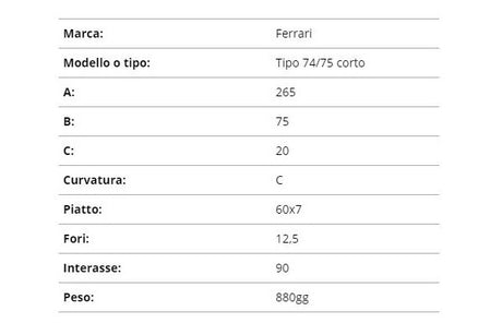 Zappetta ferrari tipo 74/75 corto