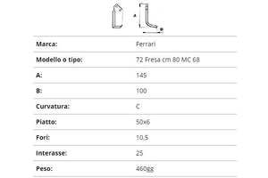 Zappetta ferrari 72, fresa cm 80, mc 68