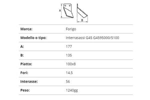 Zappetta forigo interrasassi g45 g4595000/5100