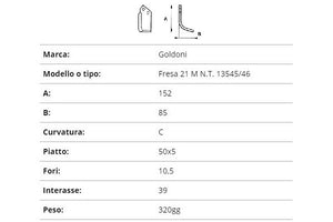 Zappetta goldoni fresa 21 m n.t. 13545/46