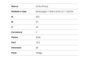 Zappetta grillo motozappa 11000 e grillo v2 11293/94