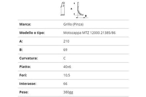 Zappetta grillo motozzappa mtz 12000 21385/86