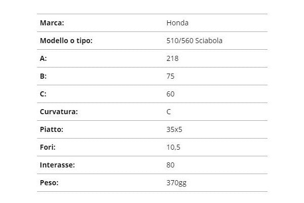 Zappetta honda 510/560