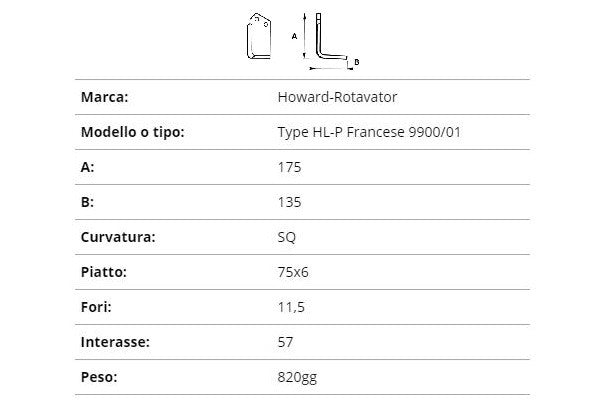 Zappetta howard type hl-p francese 9900/01