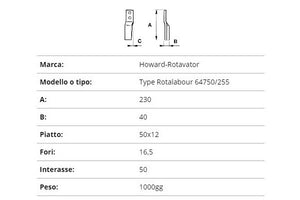 Zappetta howard type rotalabour 64750/255