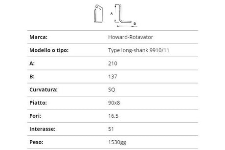 Zappetta howard type long-shank 9910/11