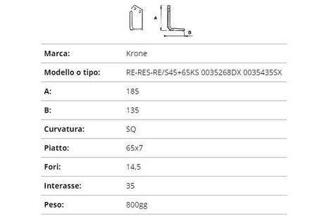Zappetta krone re-res-re/s45+65ks 0035268dx 0035435sx