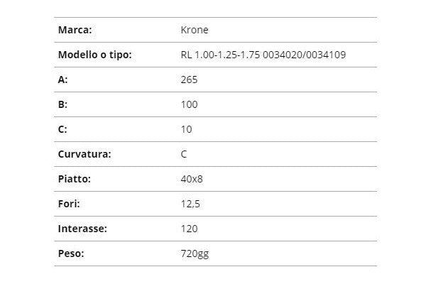 Zappetta krone rl 1.00-1.25-1.75 0034020/0034109