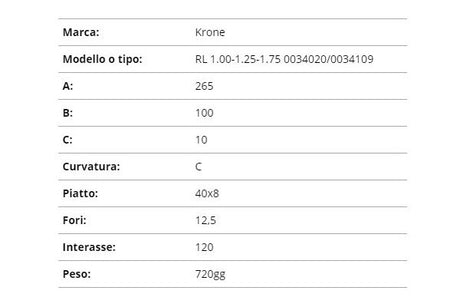 Zappetta krone rl 1.00-1.25-1.75 0034020/0034109