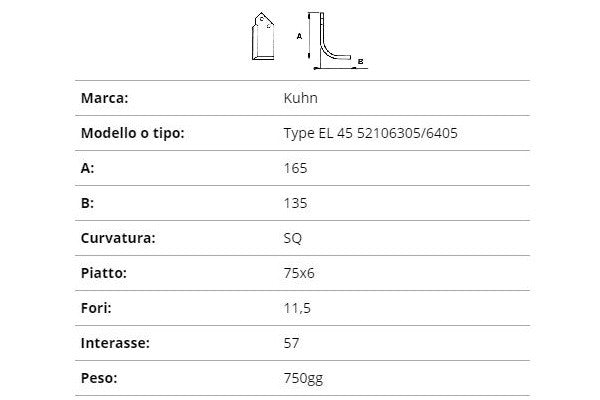 Zappetta kuhn type el 45 52106305/6405