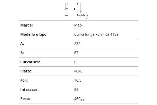 Zappetta mab curva lunga formica 4189