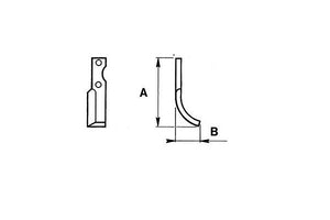 Zappetta Kverneland modello corto, lama k 1101077