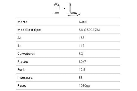 Zappetta nardi 5 1/2 5002 zm