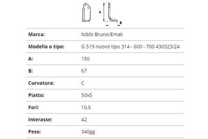 Zappetta nibbi g 519 nuovo tipo, 314-600-700 430323/24