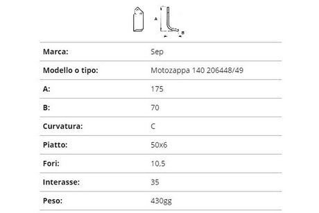 Zappetta sep motozappa 140 206448/49