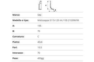 Zappetta sep motozappa s115-125 INT./105 210398/99