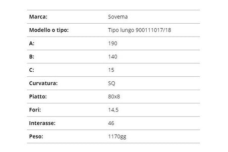 Zappetta sovema tipo lungo 900111017/18 (squadrata)