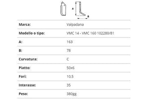 Zappetta valpadana vmc14-vmc160 102280/81 (curva)