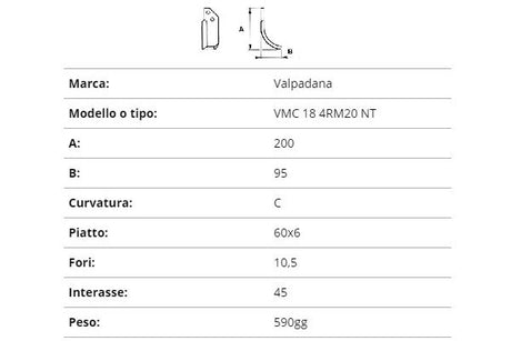 Zappetta valpadana vmc18 4rm20 nt