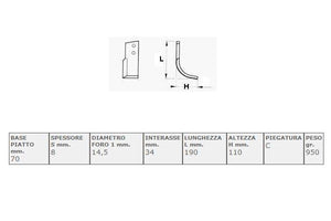 Zappetta cucchi 70x8