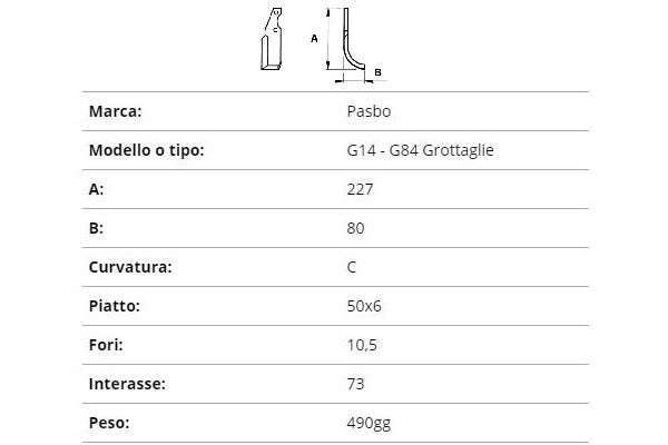 Zappetta pasbo g14-g84 grottaglie